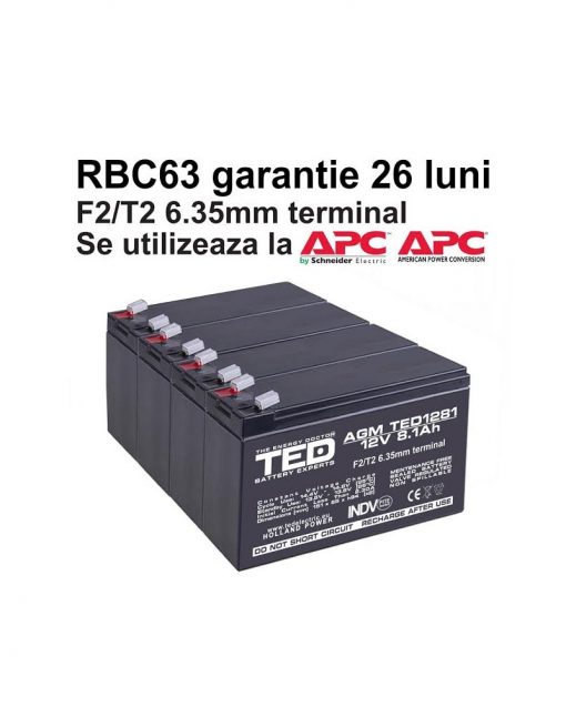 Acumulatori UPS compatibili APC RBC63 RBC 63