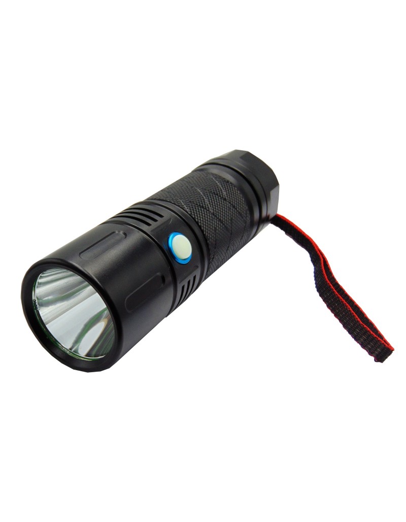 Lanterna cu acumulator litiu L18650x3 metal led include incarcator 220V + cablu micro USB YM-120 / PN120-SST20TED NEW